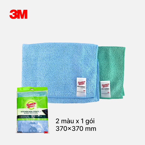 Scotch-brite™ khăn lau microfiber không trầy xước - 37 cm x 37 cm - 2 cái/gói